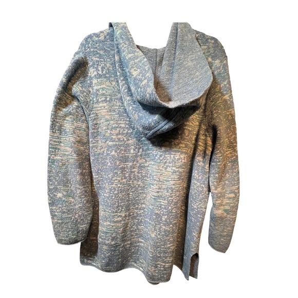 Pure Jill Hooded Open Front Cardigan Pockets‎ Blue Knit Sweater 1X J.JILL - Picture 10 of 12